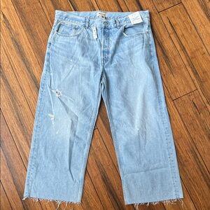 Madewell New Sz 31 Low-Slung Baggy Crop Light Wash Women’s Jeans
